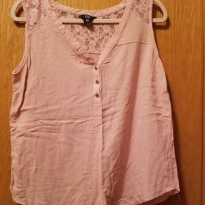 Pink shirt with lace back